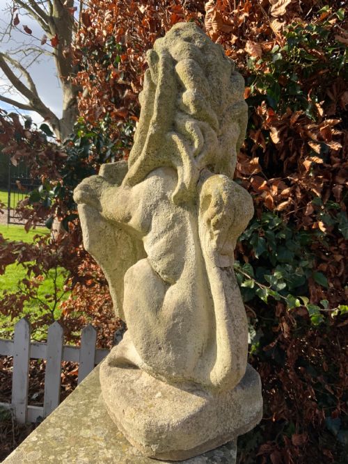PAIR OF STONE LIONS RAMPANT - ADDITIONAL PHOTO 3