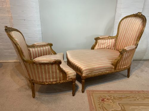 19th century duchesse brisee - CATEGORY: ANTIQUE CHAIRS - DATED 19TH CENTURY