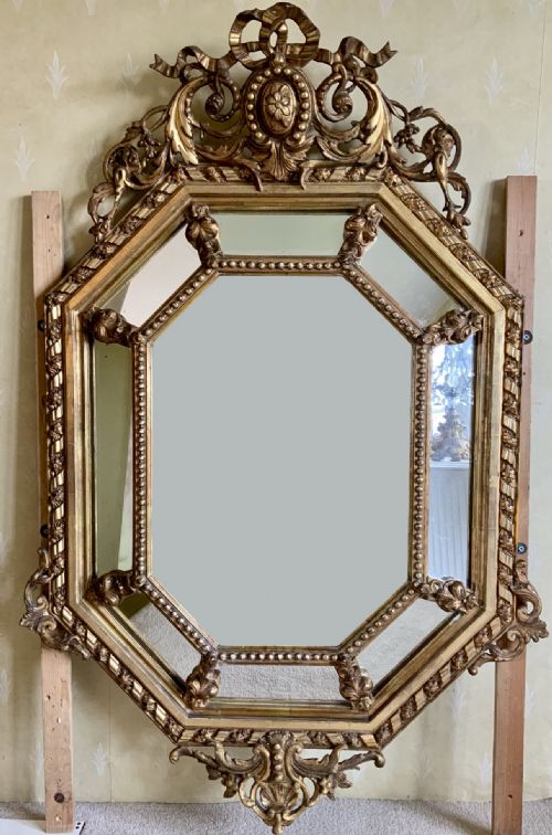 a mid 19th century gilt framed mirror - CATEGORY: ANTIQUE MIRRORS - DATED 19TH CENTURY