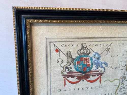 A 17TH CENTURY ENGRAVED MAP OF NOTTINGHAMSHIRE - ADDITIONAL PHOTO 2