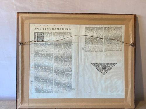 A 17TH CENTURY ENGRAVED MAP OF NOTTINGHAMSHIRE - ADDITIONAL PHOTO 5