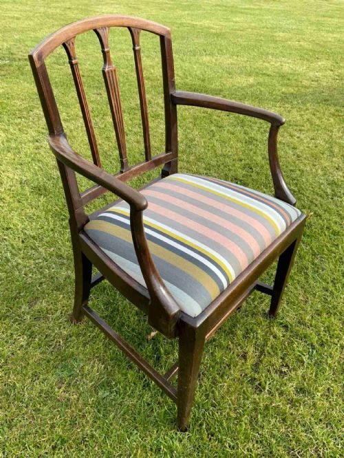 georgian mahogany elbow chair - CATEGORY: ANTIQUE CHAIRS - DATED GEORGIAN