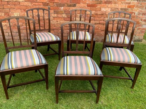 set of six georgian mahogany dining chairs - CATEGORY: ANTIQUE CHAIRS - DATED 18TH CENTURY
