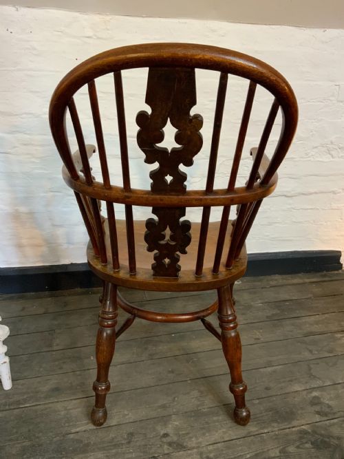 YEW TREE LOW BACK WINDSOR ARM CHAIR - ADDITIONAL PHOTO 7