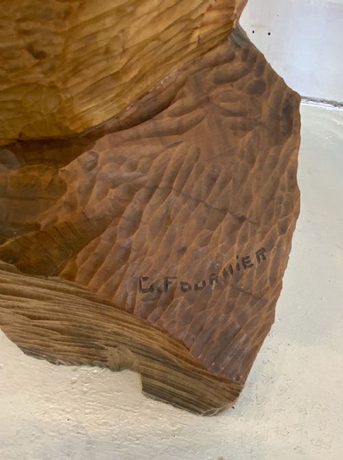 AN EARLY 20TH CENTURY LINDEN WOOD CARVED STAND - ADDITIONAL PHOTO 6