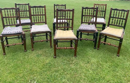 EIGHT EARLY 19TH CENTURY ELM DINING CHAIRS - ADDITIONAL PHOTO 2