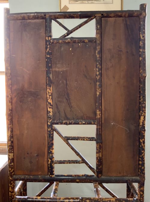 A LATE VICTORIAN BAMBOO FRAMED HALL STAND - ADDITIONAL PHOTO 6
