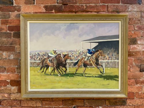 A LARGE SPORTING OIL PAINTING BY WILLIAM NORMAN GAUNT - ADDITIONAL PHOTO 1