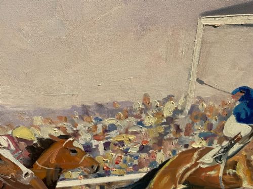 A LARGE SPORTING OIL PAINTING BY WILLIAM NORMAN GAUNT - ADDITIONAL PHOTO 3