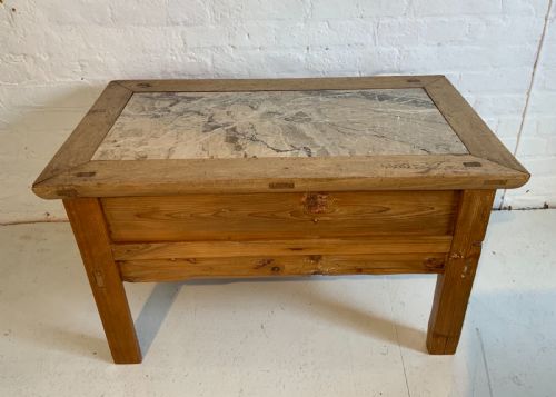 MARBLE TOPPED COFFEE TABLE - ADDITIONAL PHOTO 1