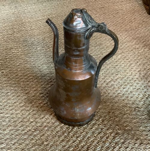 TWO TURKISH SILVERED COPPER POTS - ADDITIONAL PHOTO 1