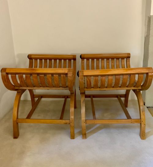 PAIR OF WINDOW SEATS OR STOOLS - ADDITIONAL PHOTO 5