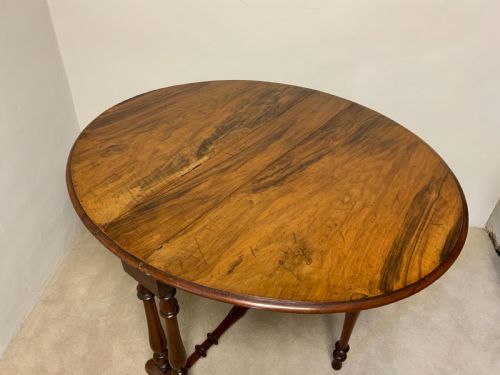 A VICTORIAN WALNUT SUTHERLAND TABLE - ADDITIONAL PHOTO 2