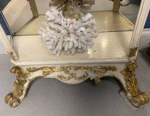 CREAM AND PARCEL GILT FLOOR STANDING SHELVES - ADDITIONAL PHOTO 7