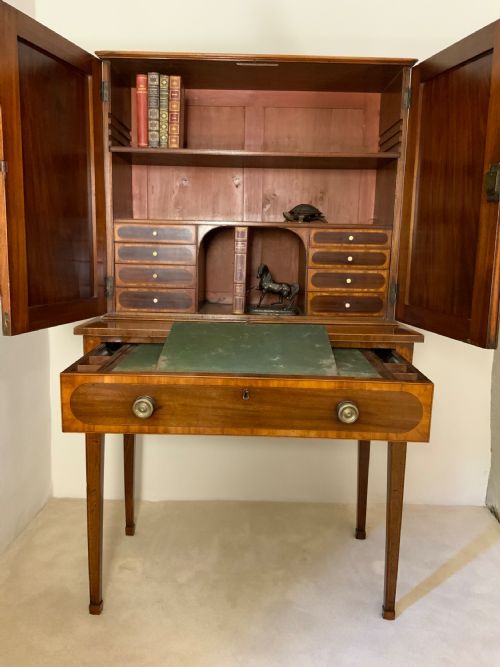 GEORGIAN MAHOGANY WRITING DESK - ADDITIONAL PHOTO 7