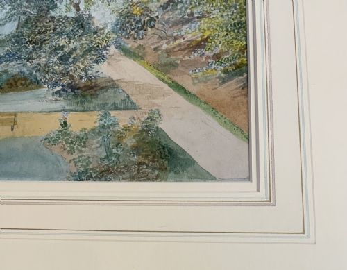 LARGE SEMI INDUSTRIAL LANDSCAPE WATERCOLOUR PAINTING - ADDITIONAL PHOTO 4