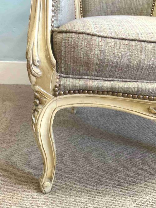 PAIR OF FRENCH WING ARM CHAIRS - ADDITIONAL PHOTO 5