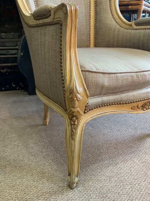 PAIR OF FRENCH WING ARM CHAIRS - ADDITIONAL PHOTO 6