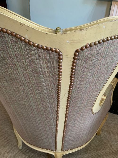 PAIR OF FRENCH WING ARM CHAIRS - ADDITIONAL PHOTO 9
