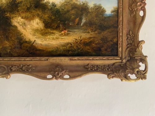 OIL PAINTING ON PANEL BY ALFRED VICKERS SENIOR - ADDITIONAL PHOTO 2