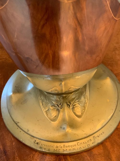 A LARGE ART NOUVEAU CHROME PLATED URN - ADDITIONAL PHOTO 6
