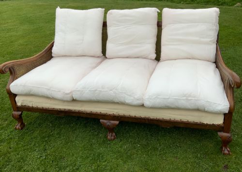 AN EDWARDIAN BERGERE SUITE - ADDITIONAL PHOTO 14