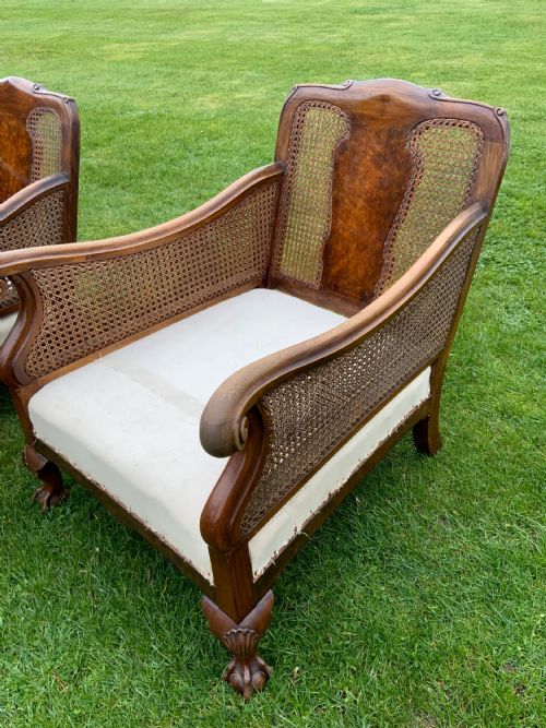AN EDWARDIAN BERGERE SUITE - ADDITIONAL PHOTO 17