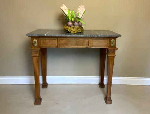 marble topped mahogany console table - CATEGORY: ANTIQUE TABLES - DATED REGENCY