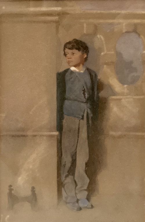 PAIR WATERCOLOUR PORTRAIT PAINTINGS OF CHILDREN - ADDITIONAL PHOTO 2