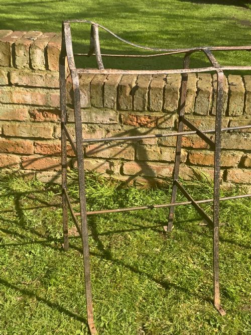 A 19TH CENTURY IRON SADDLE HORSE - ADDITIONAL PHOTO 1