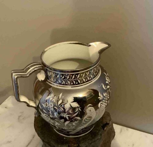 AN EARLY 19TH CENTURY SILVER RESIST POTTERY JUG - ADDITIONAL PHOTO 6