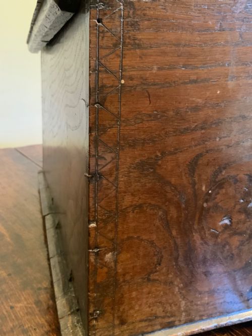 A DATED AND INITIALLED ELM BIBLE BOX - ADDITIONAL PHOTO 2