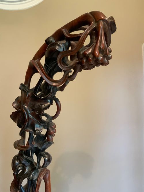 A LARGE CHINESE STILL LIFE SCULPTURAL CARVING - ADDITIONAL PHOTO 6