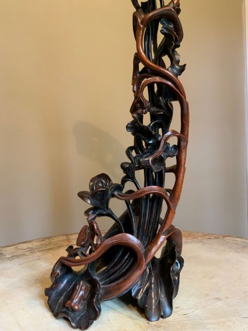 A LARGE CHINESE STILL LIFE SCULPTURAL CARVING - ADDITIONAL PHOTO 5