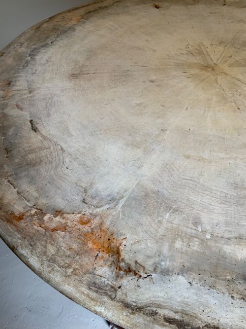 A MAHOGANY BASED CENTRE TABLE WITH PAINT EFFECT TOP - ADDITIONAL PHOTO 4