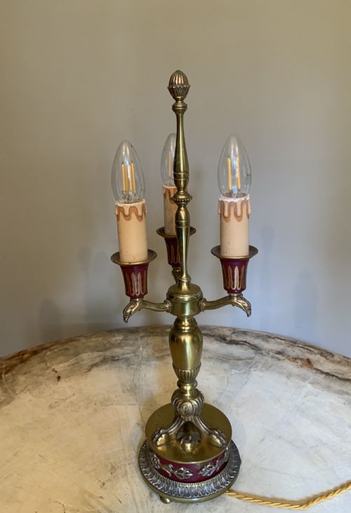A TOLEWARE TABLE LAMP - ADDITIONAL PHOTO 1