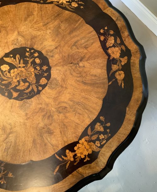 MARQUETRY WALNUT CENTRE TABLE IN THE MANNER OF EDWARD HOLMES BALDOCK - ADDITIONAL PHOTO 14