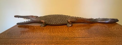 AN OCEANIC ART CARVED WOOD CROCODILE - ADDITIONAL PHOTO 8