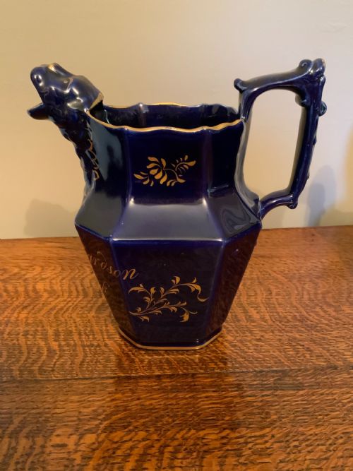 TWO 19TH CENTURY COBALT BLUE POTTERY JUGS - ADDITIONAL PHOTO 6