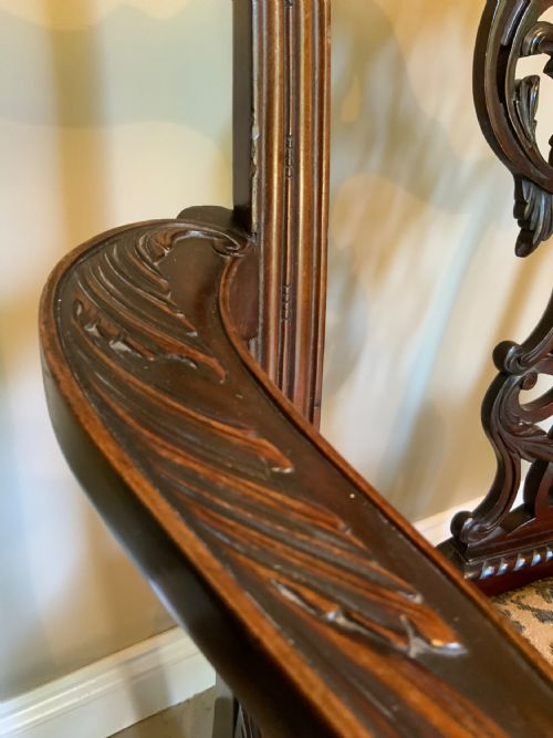 SET OF EIGHT 19TH CENTURY MAHOGANY CHIPPENDALE DESIGN DINING CHAIRS - ADDITIONAL PHOTO 8