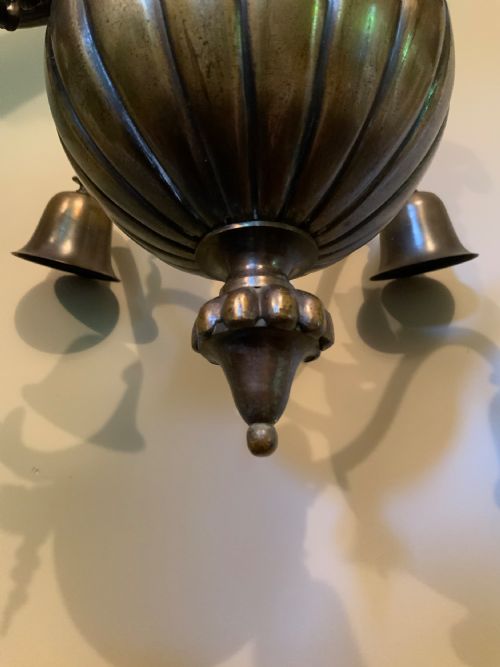 PATINATED BRONZE CHANDELIER - ADDITIONAL PHOTO 8