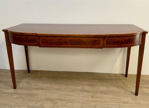 george iii mahogany bow front serving table - CATEGORY: ANTIQUE TABLES - DATED GEORGIAN