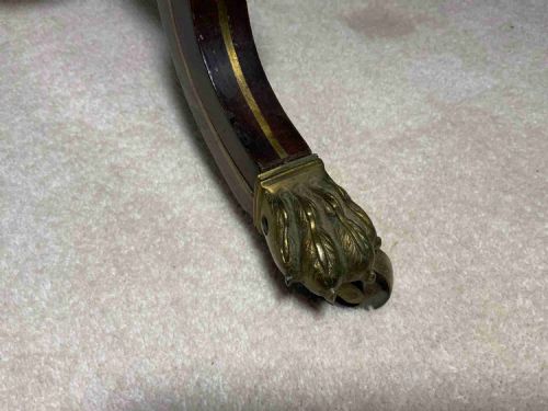 A REGENCY PERIOD BRASS INLAID GAMES TABLE - ADDITIONAL PHOTO 10