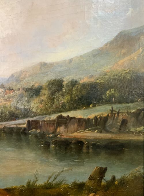 ATTRIBUTED TO ALFRED H VICKERS OIL PAINTING ON CANVAS - ADDITIONAL PHOTO 5