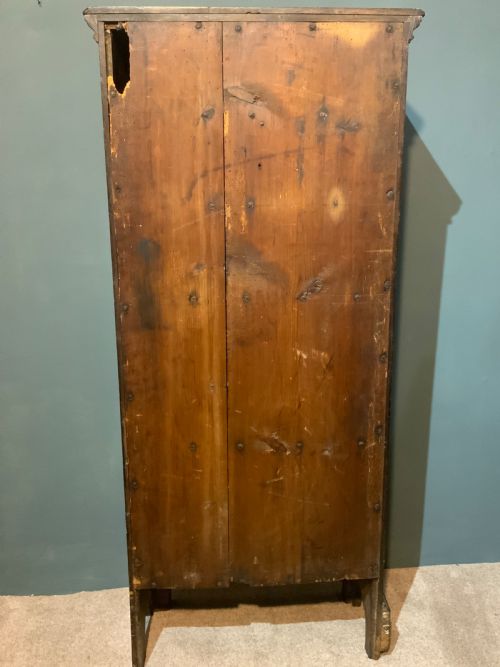 A TALL SLIM SINGLE DOOR OAK CABINET - ADDITIONAL PHOTO 7