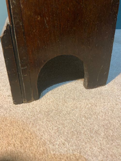 A TALL SLIM SINGLE DOOR OAK CABINET - ADDITIONAL PHOTO 6