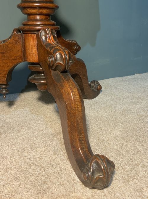 AN EARLY VICTORIAN OAK WINELAMP TABLE - ADDITIONAL PHOTO 5