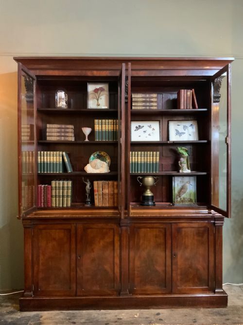 A GEORGE IV MAHOGANY LIBRARY BOOKCASE - ADDITIONAL PHOTO 5