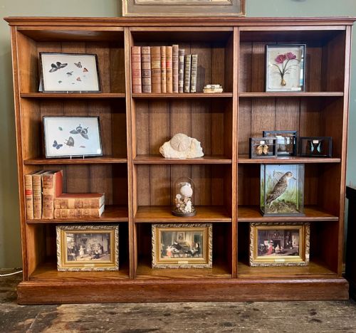 an edwardian oak floor standing bookcase - CATEGORY: ANTIQUE BOOKCASES - DATED 1910