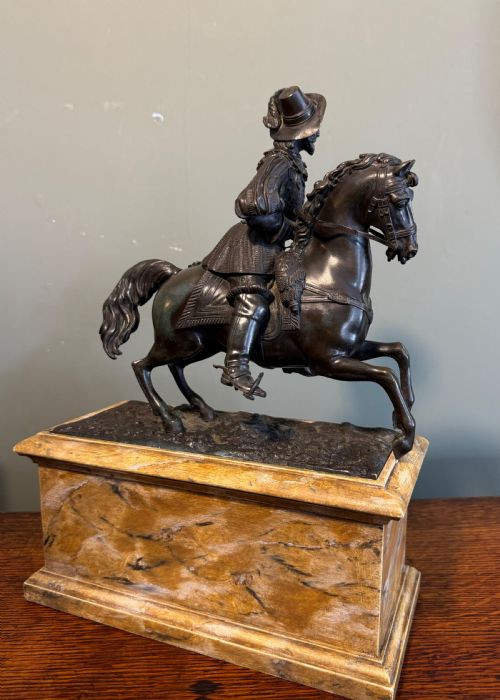 PAIR OF BRONZE EQUESTRIAN FIGURES - ADDITIONAL PHOTO 4
